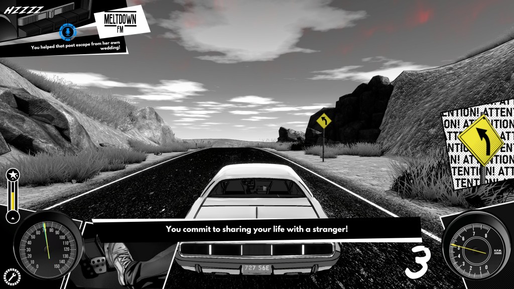 Heading Out is a stylish, narrative-focused driving game inspired by classic road flicks of the ’70s and ’80s