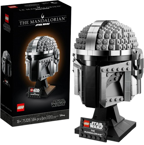 LEGO Star Wars The Mandalorian Helmet 75328 Buildable Model Kit, Display Collectible Decoration Set for Adults