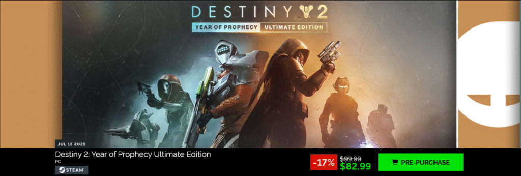 Destiny 2 The Edge of Fate Preorder at Green Man Gaming